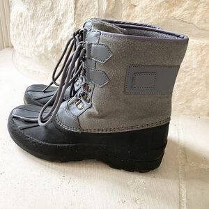 Mishansha Women's 7 Duck Boots Cold Weather Lined Waterproof Winter Shoes Gray